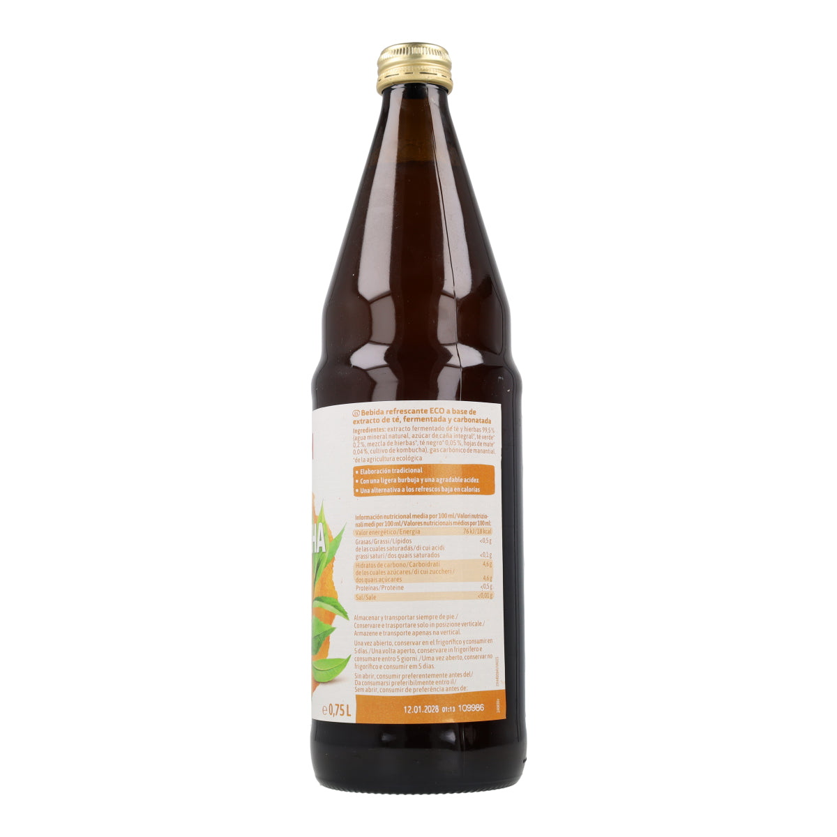 Biologische kombucha Voelkel 750 ml