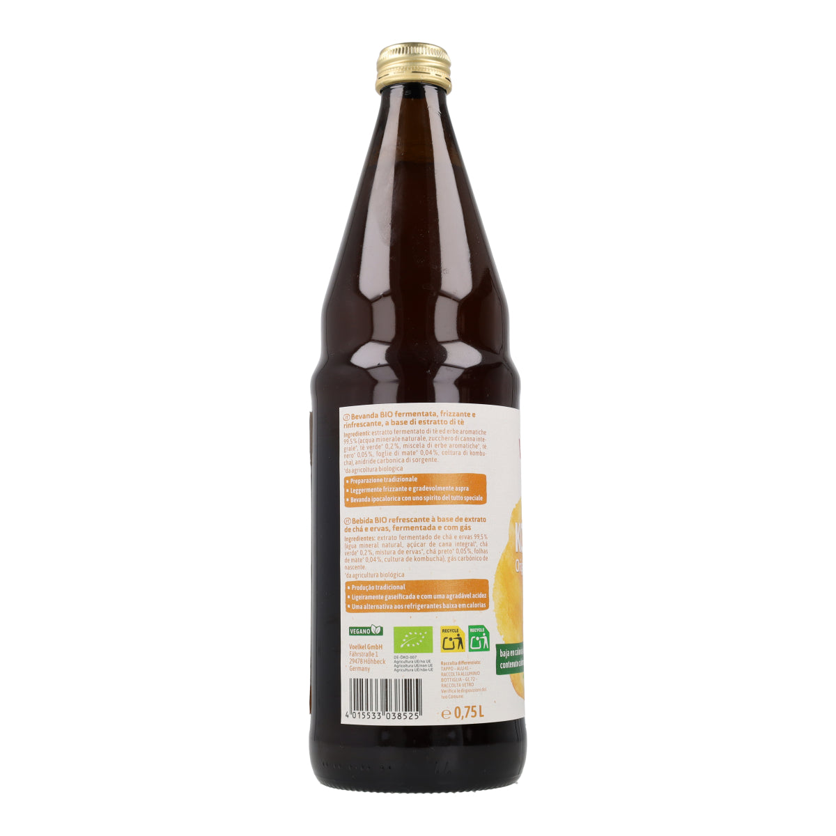 Biologische kombucha Voelkel 750 ml