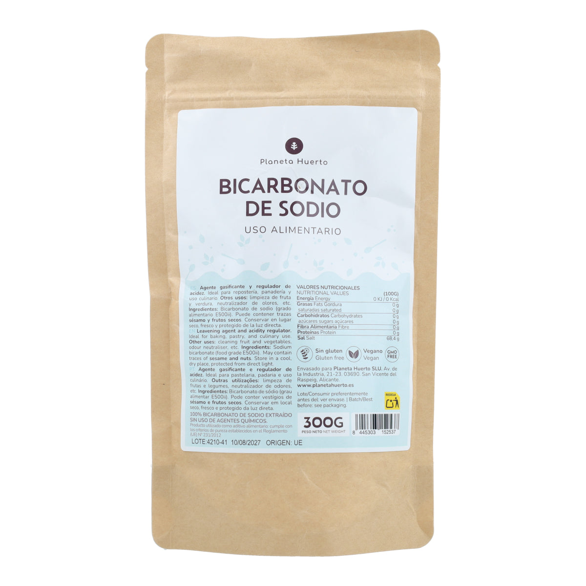 Voedselveilig natriumbicarbonaat ECO Planeta Huerto 300 g