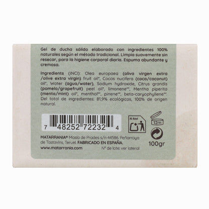 Biologische vaste douchegel Buenos Días Matarrania 120 ml