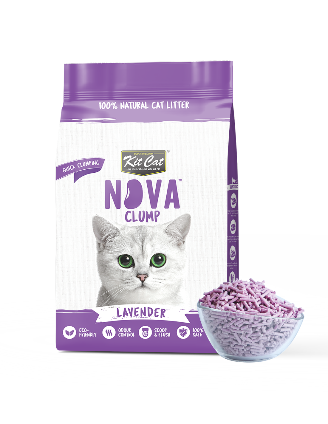 Kit Cat Arena Eco SoyaClump - Lavender 7 L Kattenbakvulling
