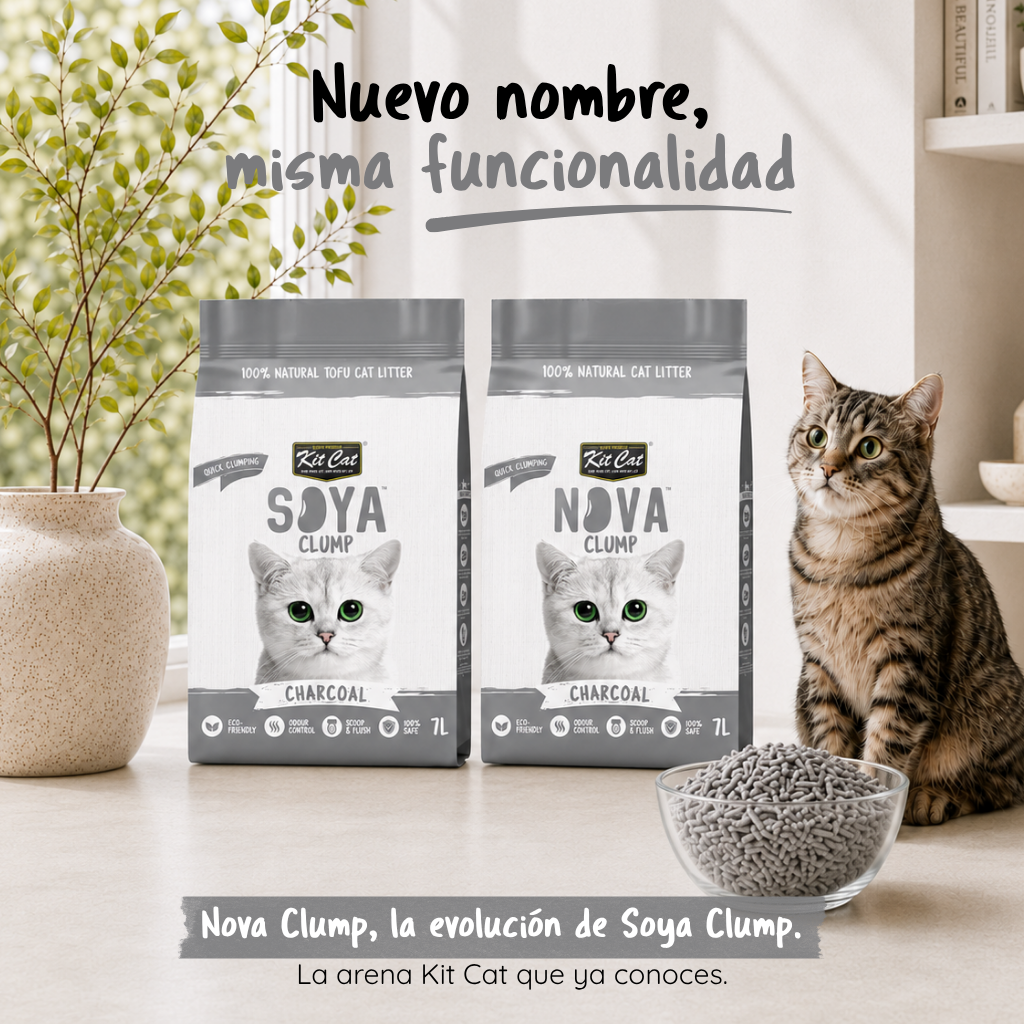 Kit Cat Arena Eco SoyaClump - Charcoal 7 L Kattenbakvulling