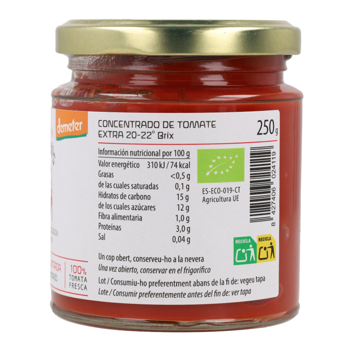 Tomatenconcentraat ECO Cal Valls, 250 g