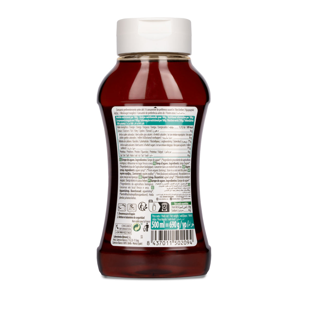 Agavesiroop Premium Naturgreen 500 ml