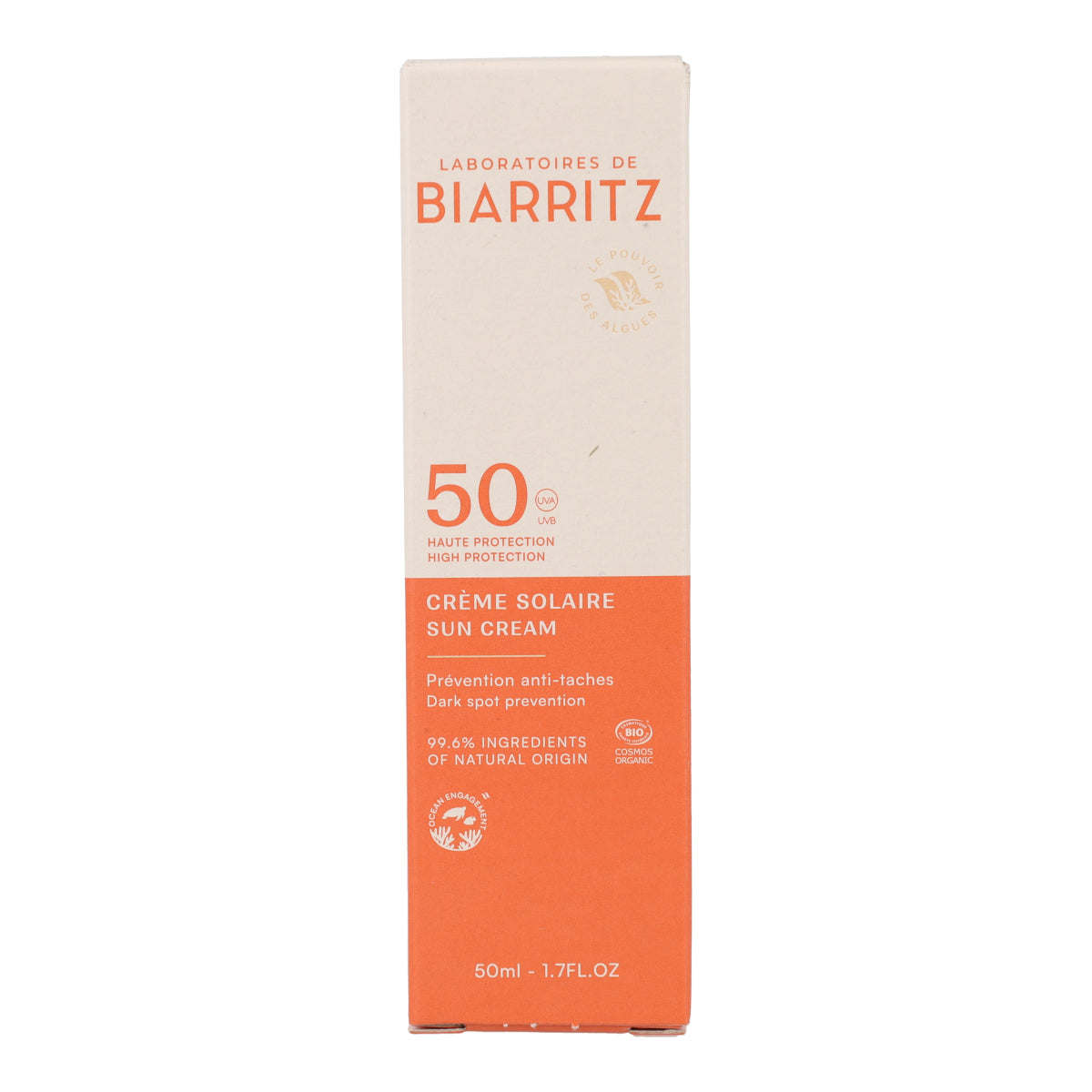 Zonnecrème voor het gezicht SPF 50 Laboratorios Biarritz 50 ml