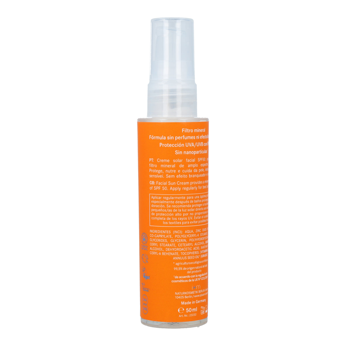 Protector Solar facial I+M SPF50 50 ml