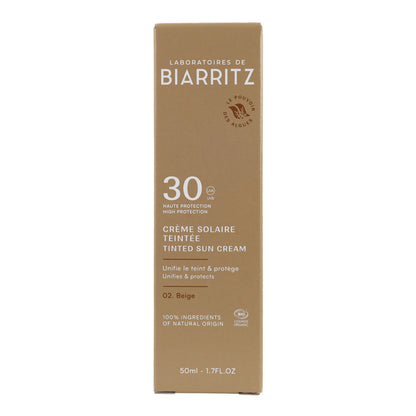 Zonnebrandcrème voor het gezicht, kleur beige, SPF30 Alga Maris 50 ml