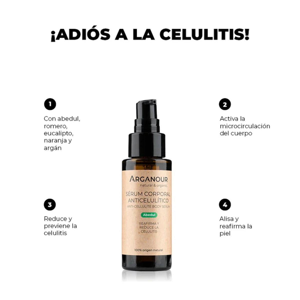 Aceite Abedul Anticelulítico Arganour 50ml