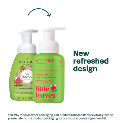 Super Leaves Kids Jabón de manos espumoso para niños Sandía y coco Attitude 295 ml
