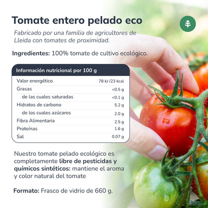 Tomate Entero Pelado ECO Planeta Huerto 660 g