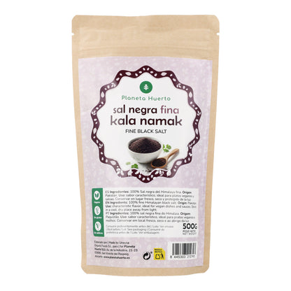 Sal negra del Himalaya fina Kala Namak Planeta Huerto 500 g