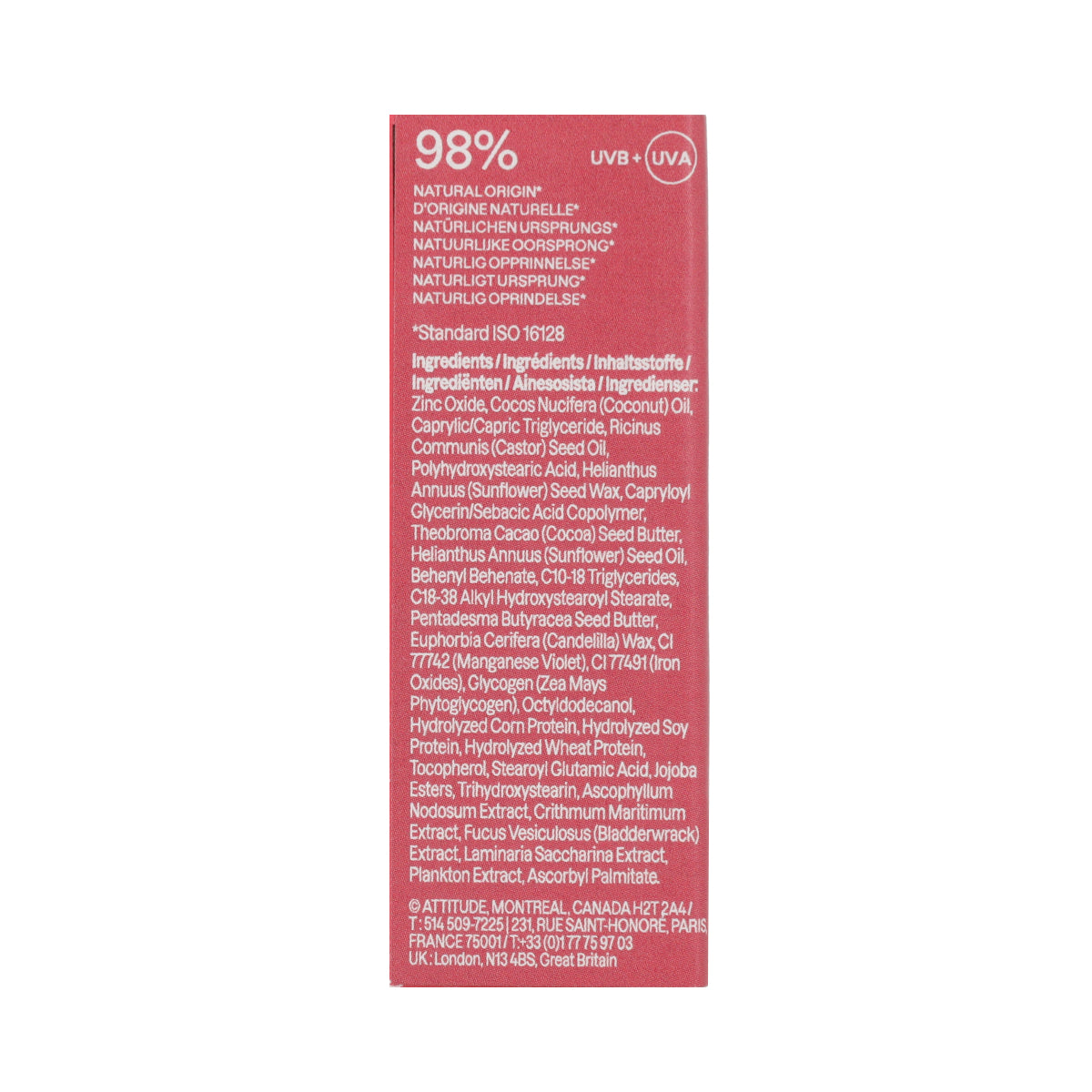 Oceanly - PHYTO-SUN Lippenbalsem met kleur SPF 30 - Baby Rose, Attitude, 8,5 g