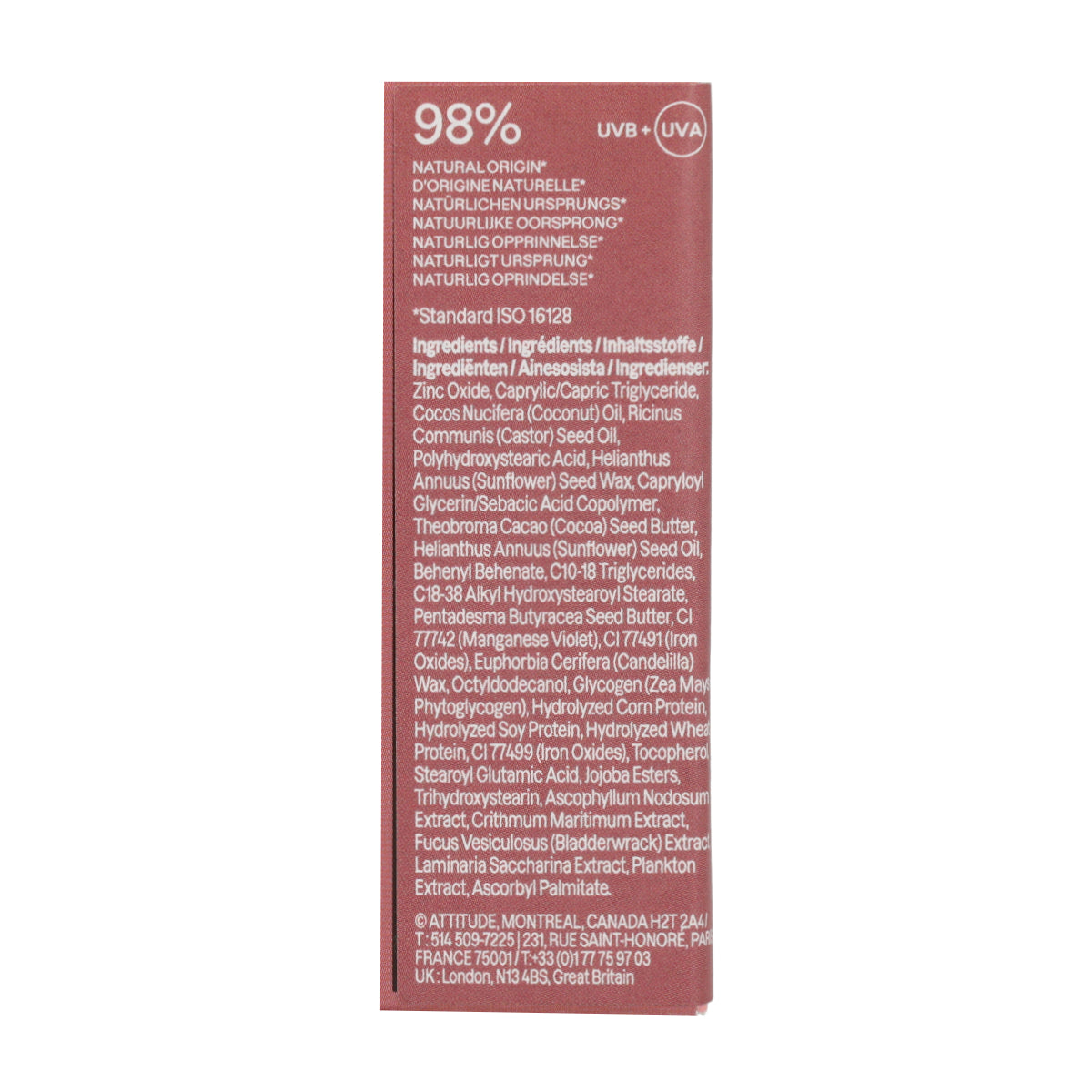 Oceanly - PHYTO-SUN Lippenbalsem met kleur SPF 30 - Terracotta, Attitude, 8,5 g