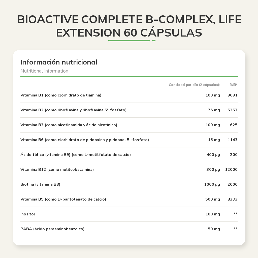Información nutricional