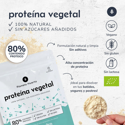 Proteína vegana ECO neutra 80% Planeta Huerto 500 g