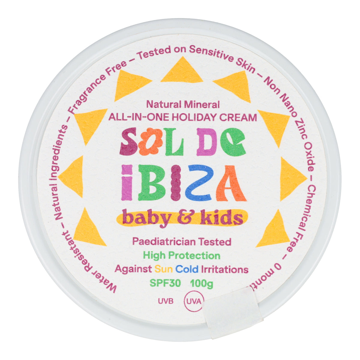 All-in-one zonnebrandcrème voor baby's vanaf 0 maanden SPF30 Sol de Ibiza BIO 100 g
