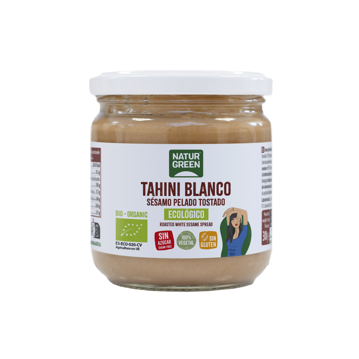 Glutenvrije witte tahinpasta Naturgreen 300 g