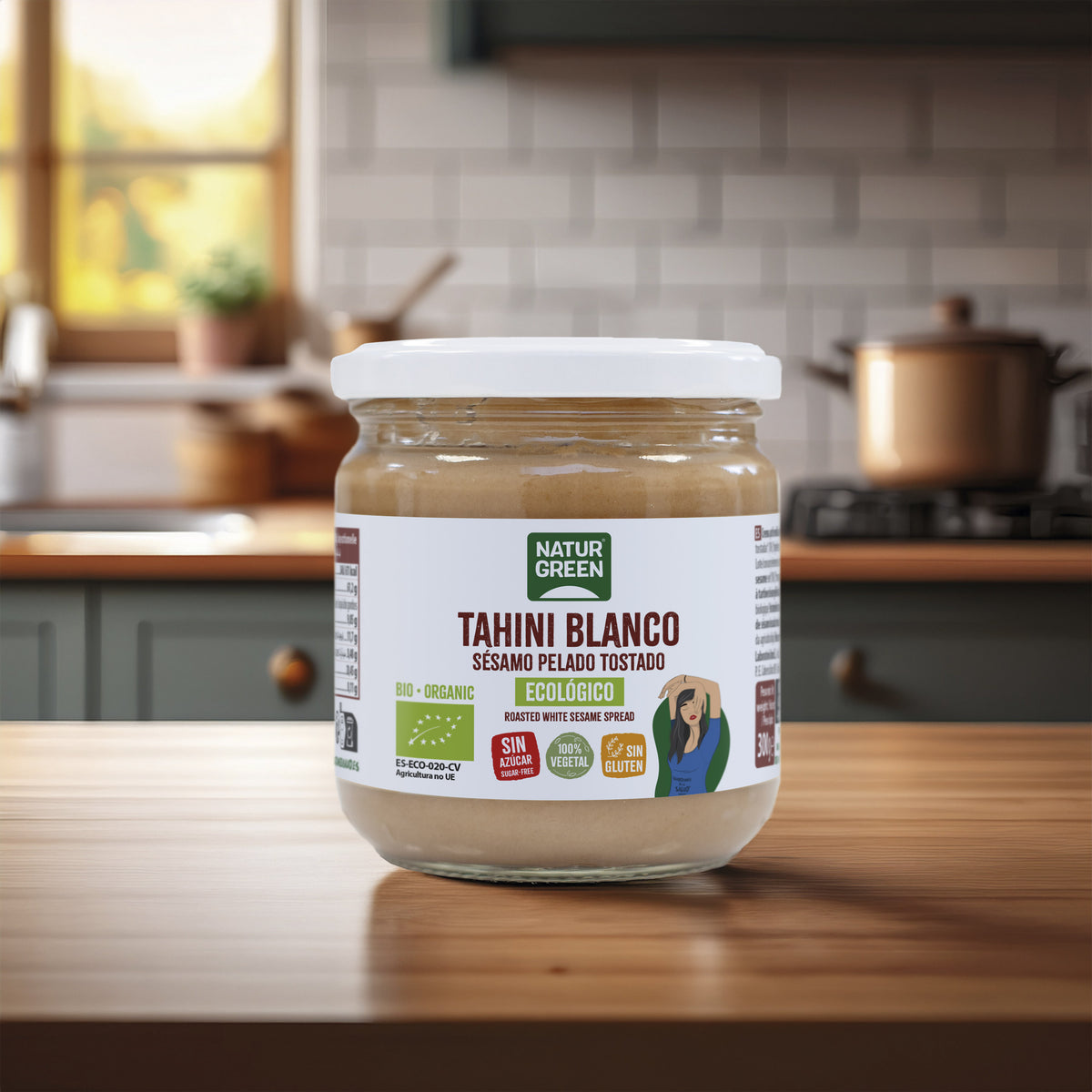 Glutenvrije witte tahinpasta Naturgreen 300 g