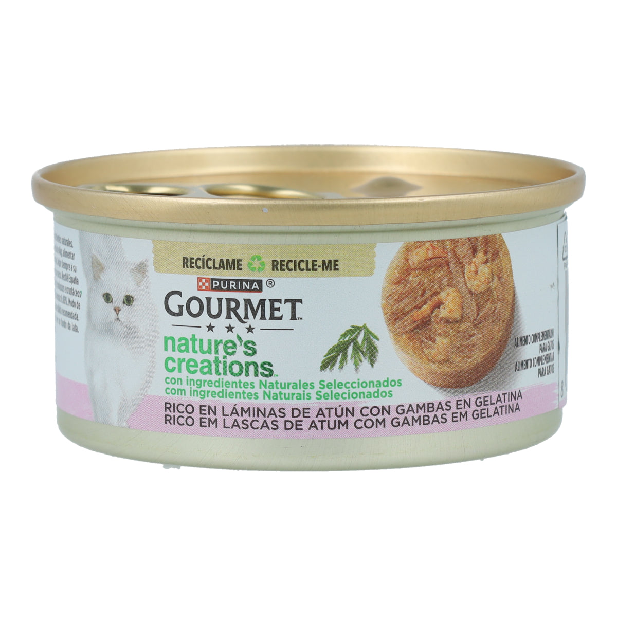 GOURMET Nature's Creations Rijk aan tonijnreepjes met garnalen in gelatine 70 g