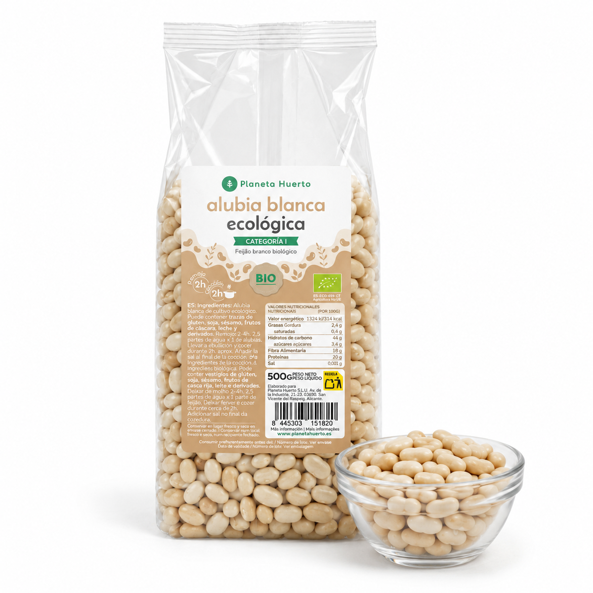 Witte bonen ECO Planeta Huerto 500 g