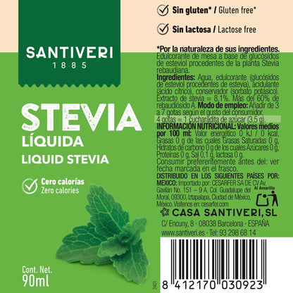 Vloeibare stevia Santiveri 90 ml