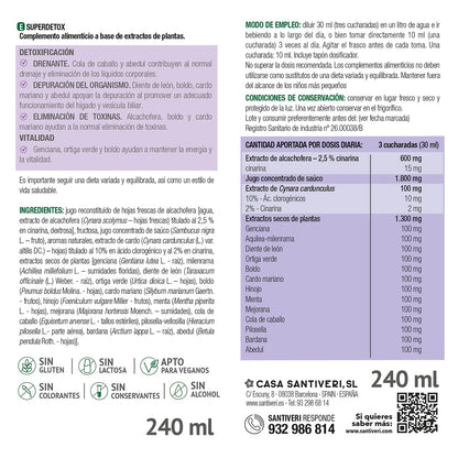 Superdetox Siroop Santiveri 240 ml
