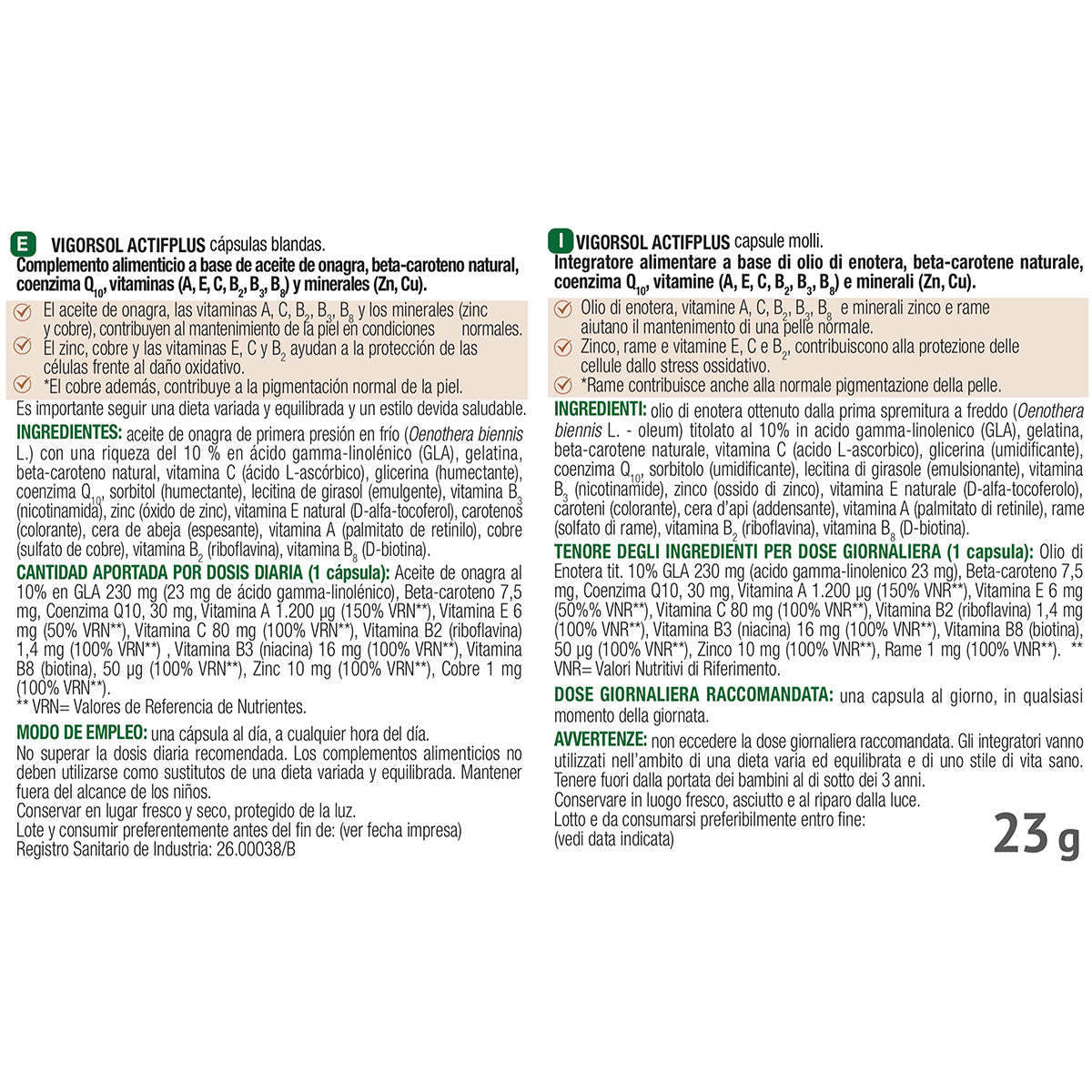 Vigor Sol Aptif PLus Santiveri 30 capsules