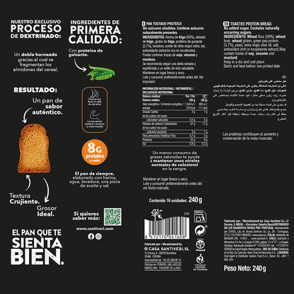 Proteïnerijk toastbrood 25% proteïne Santiveri 240 g