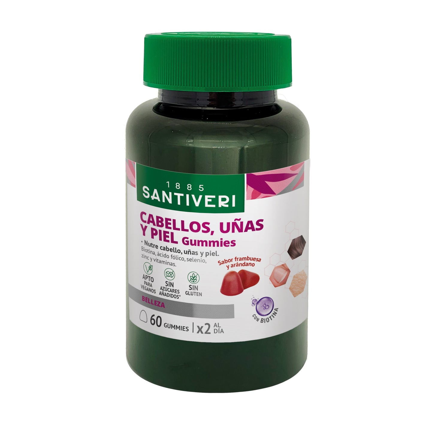 Kauwbare gummies voor haar, nagels en huid SantiverI 60 gummies 162 g