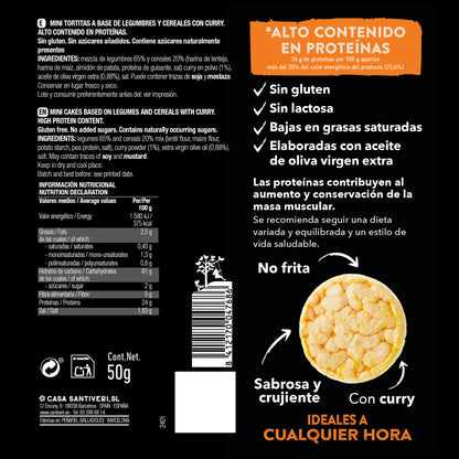 Mini-proteïne-curry-pannenkoekjes SANTIVERI 50 g