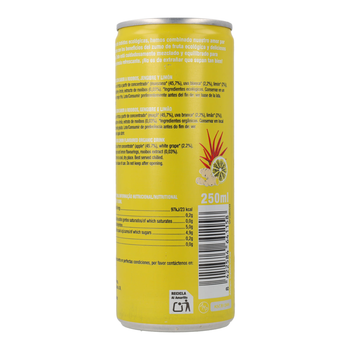Frisdrank met gember, citroen en rooibos Cupper 250 ml