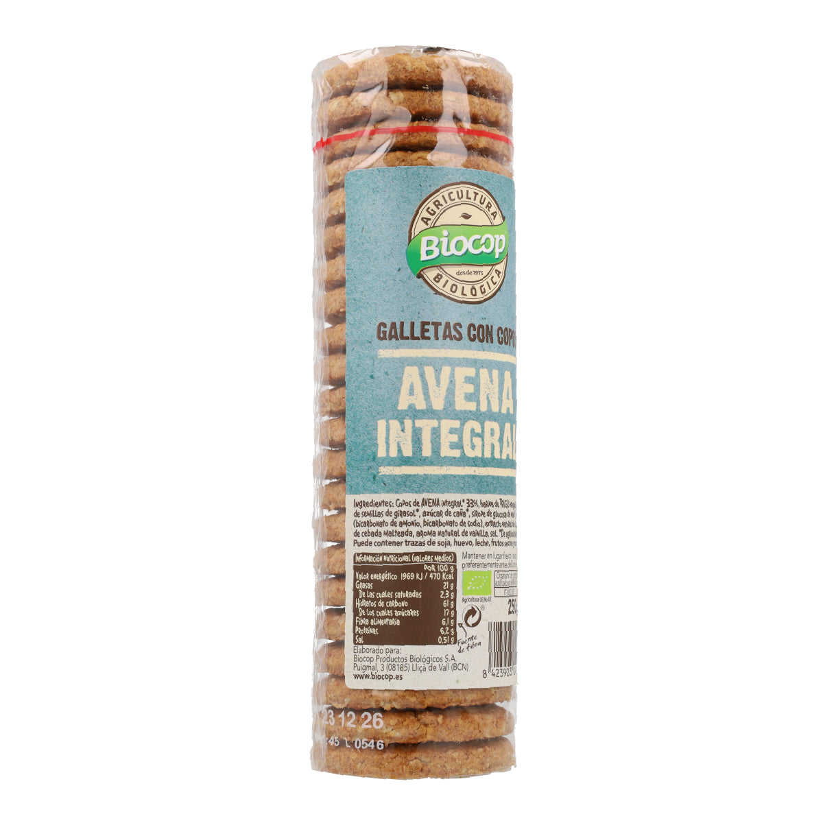Biocop volkoren havermoutkoekjes, 250 g