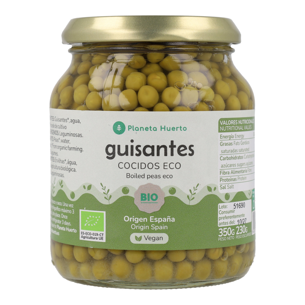 Erwten ECO Planeta Huerto 320 g
