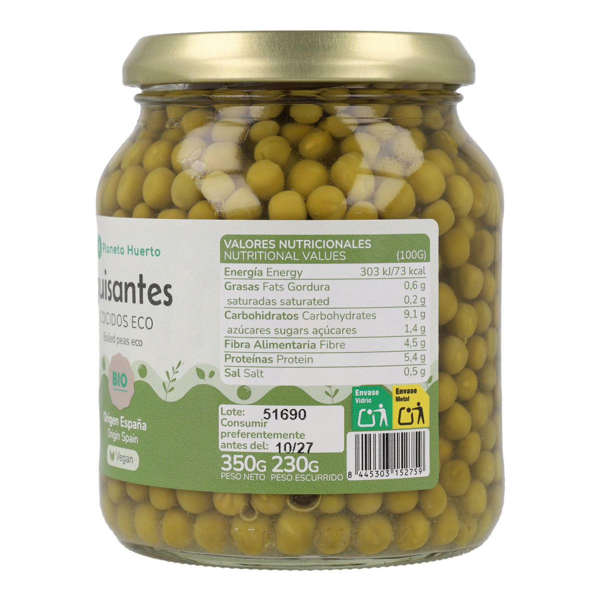 Erwten ECO Planeta Huerto 320 g