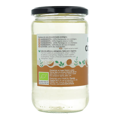 Pakket van 6x ECO Planeta Huerto ontgeurde kokosolie 500 ml