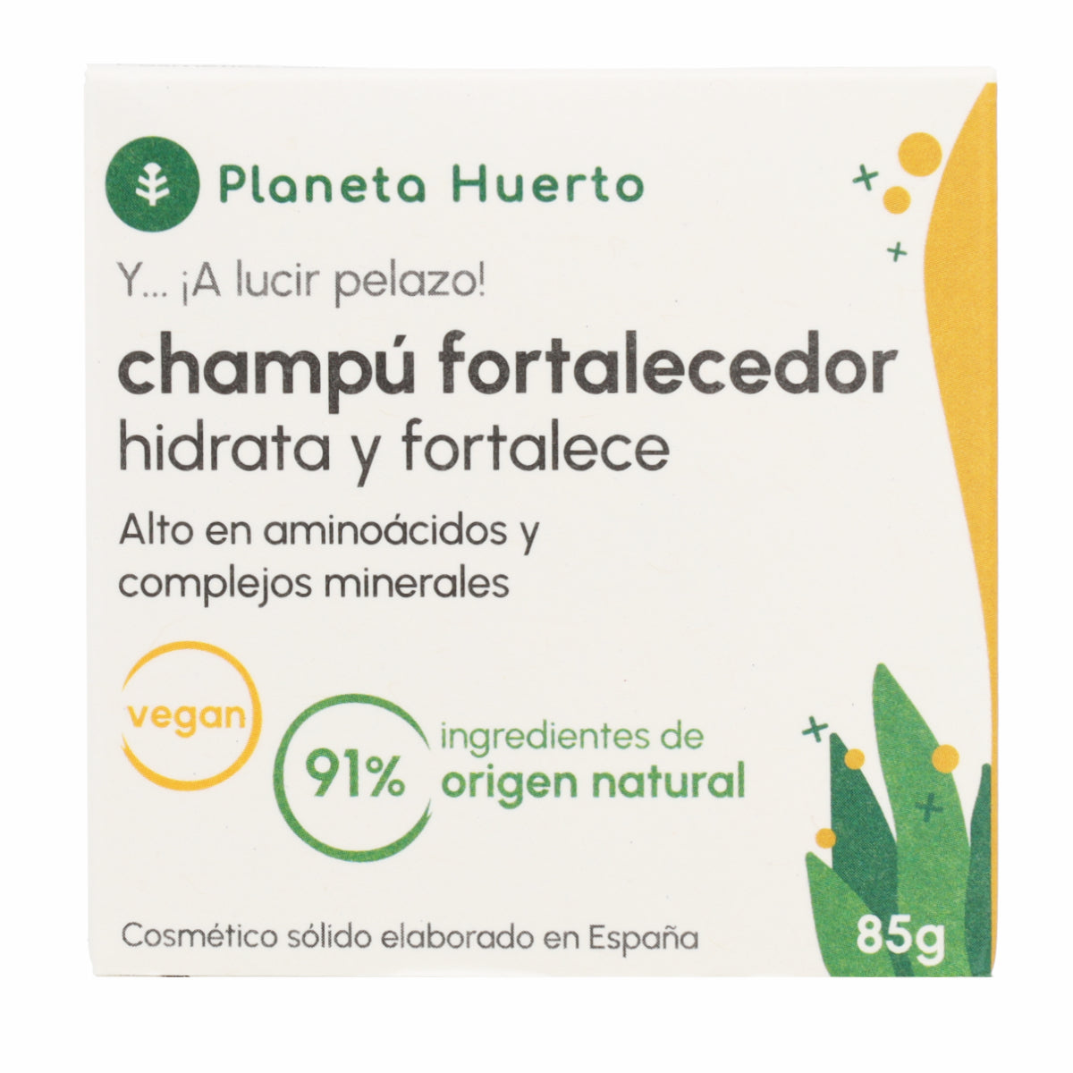 Vaste versterkende shampoo met aminozuren Planeta Huerto 85 g