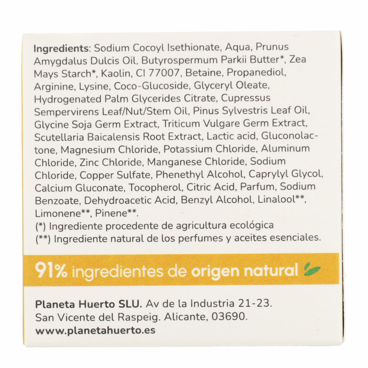 Vaste versterkende shampoo met aminozuren Planeta Huerto 85 g