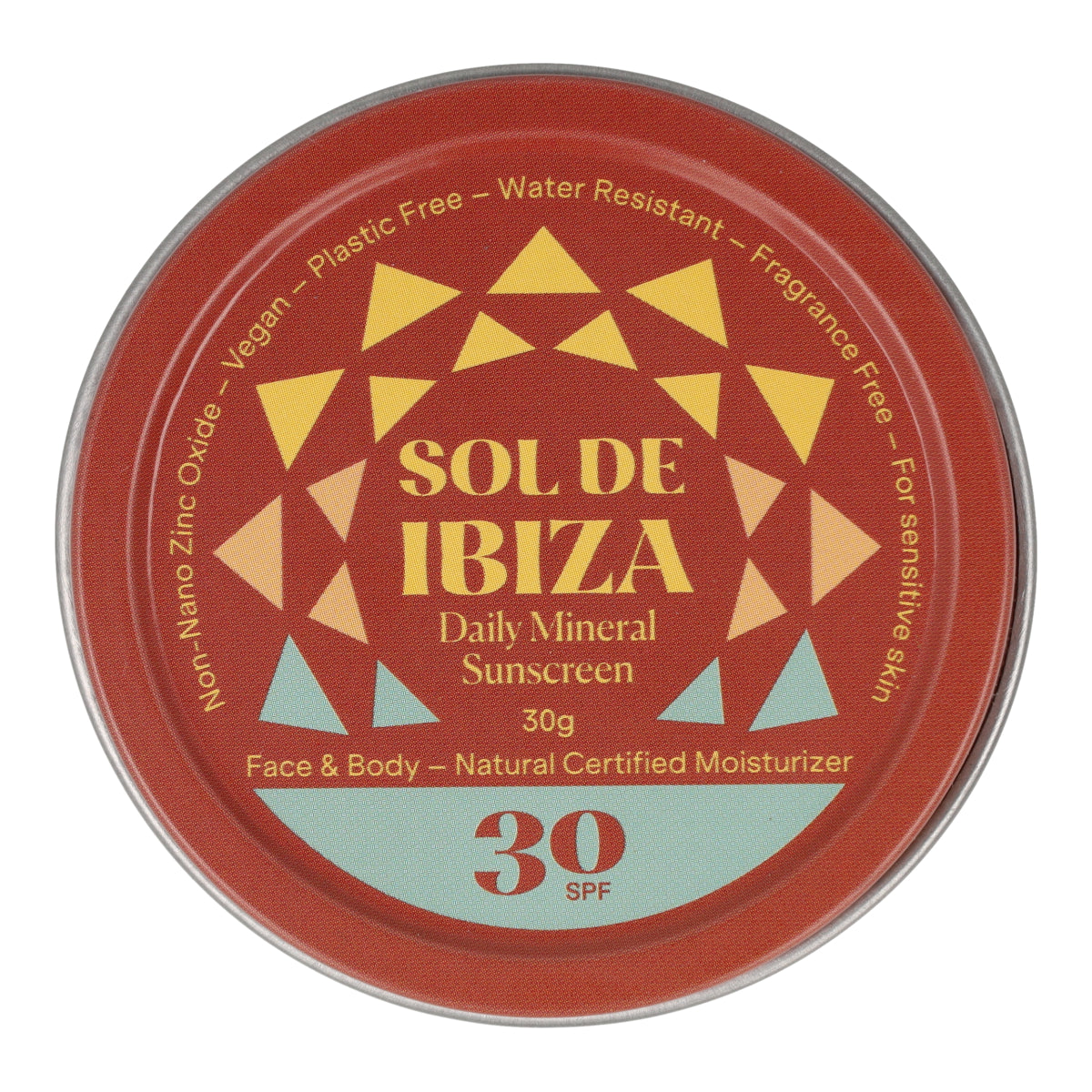 Blikje zonnebrandcrème SPF30 Sol de Ibiza 30 g