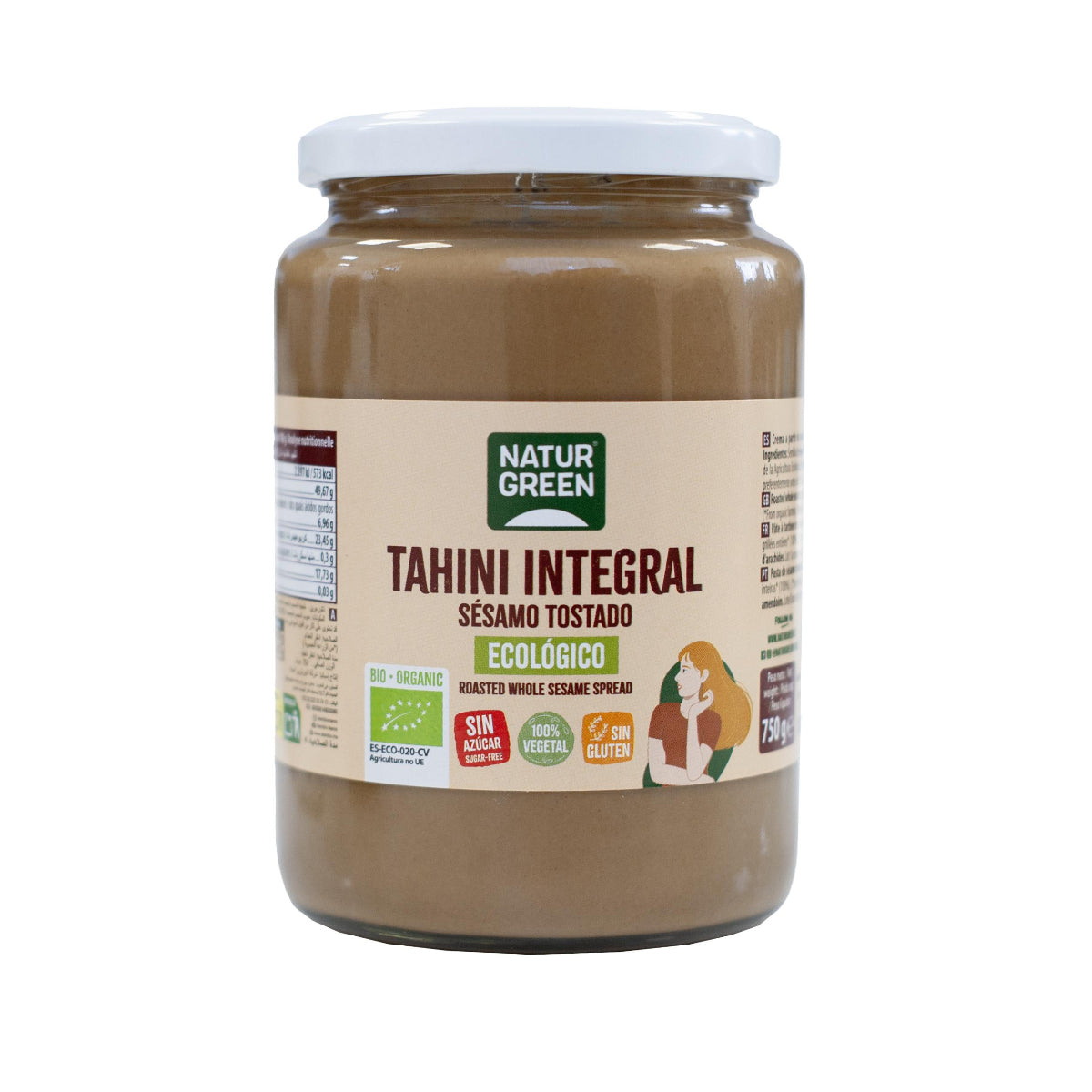 Pakket 2x geroosterde tahin Naturgreen van 800 g