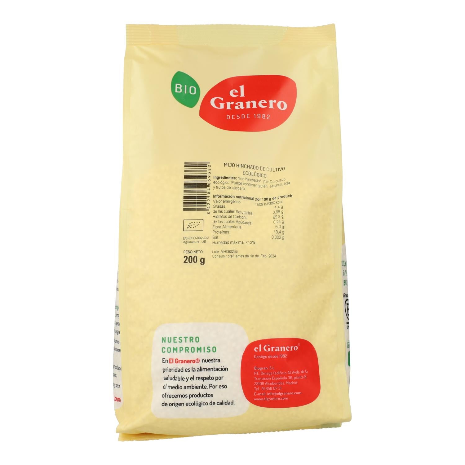 Mijo Hinchado Eco El Granero, 200 g