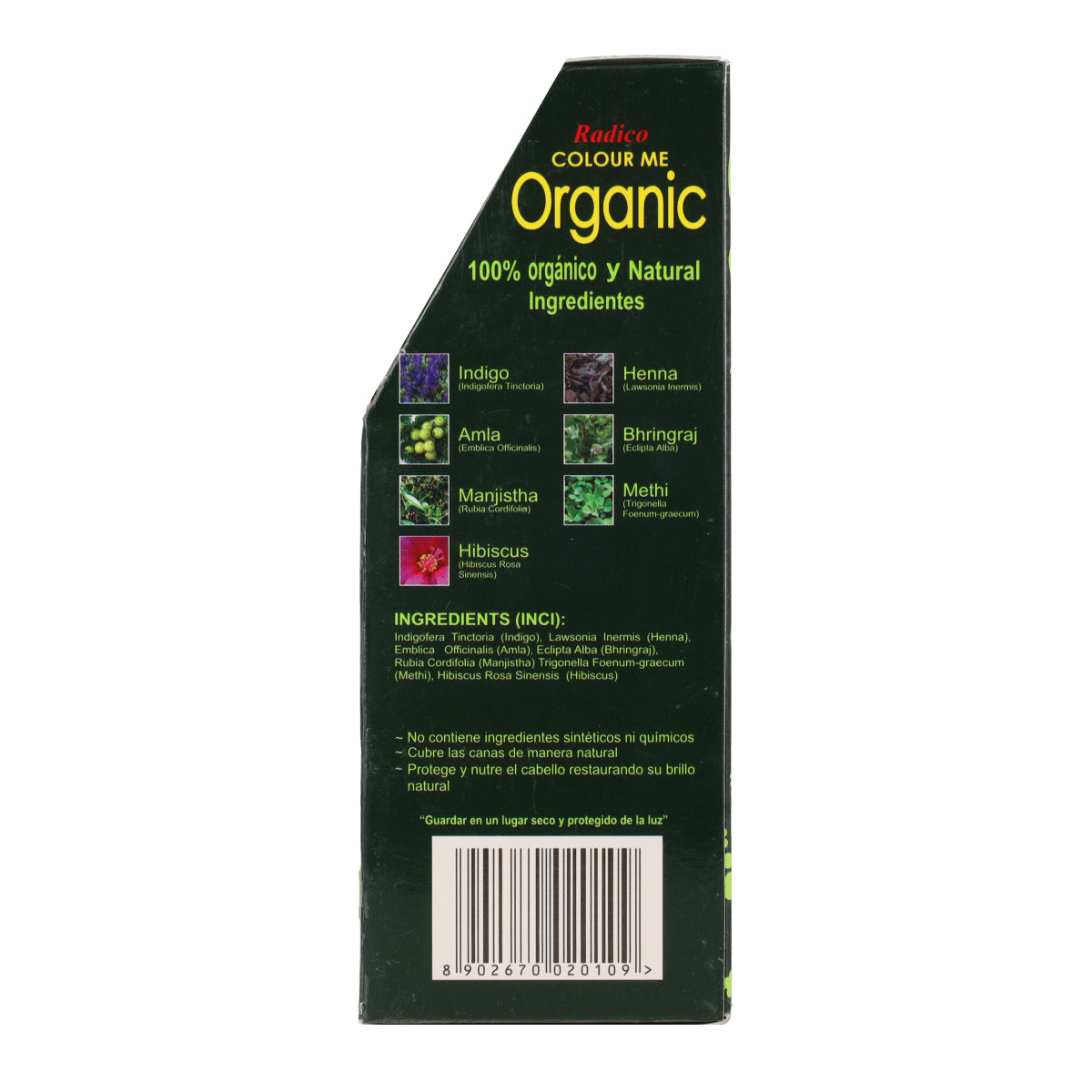 Plantaardige donkerbruine haarverf Radico 100 g