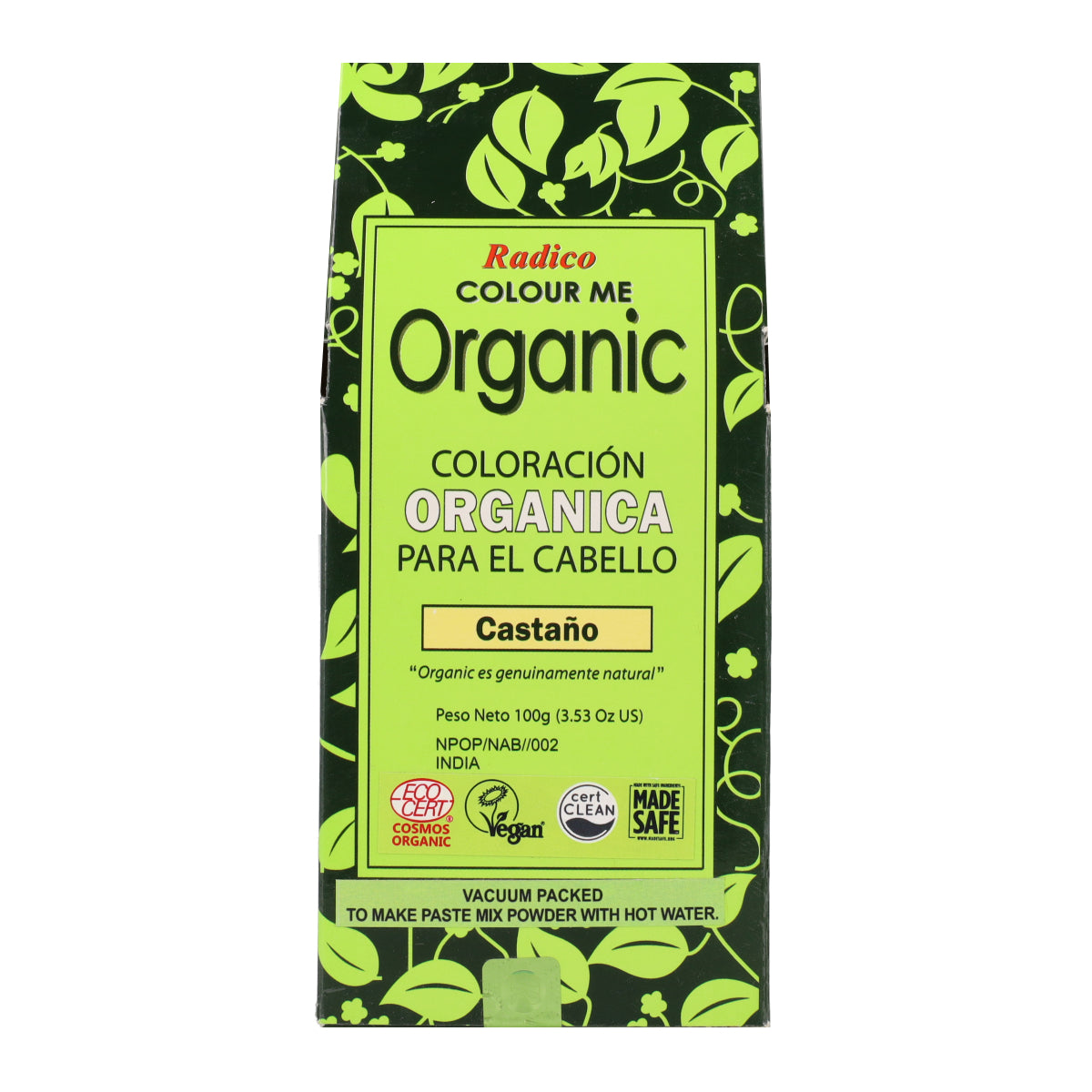 Plantaardige haarverf kastanjebruin Radico 100 g