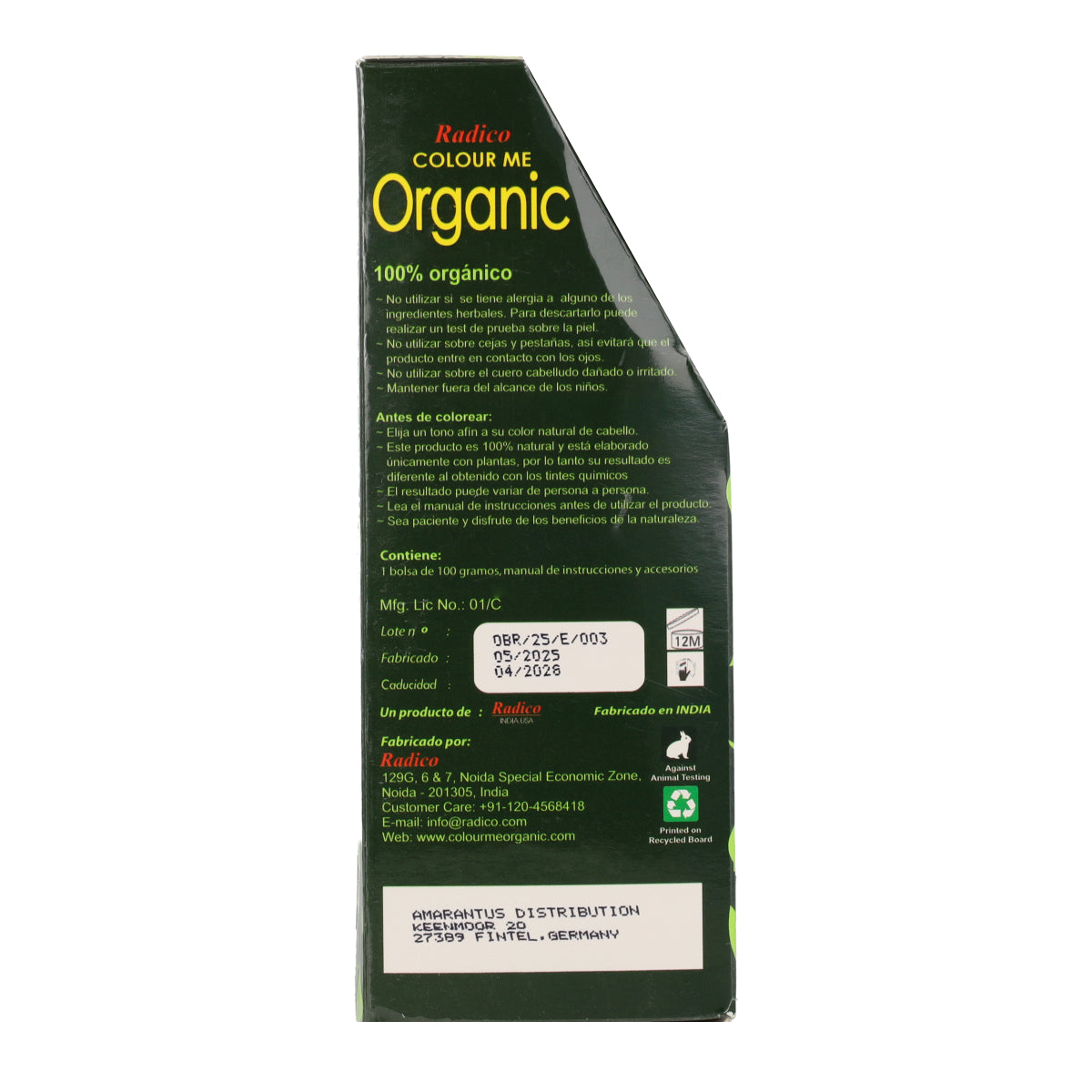 Plantaardige haarverf kastanjebruin Radico 100 g