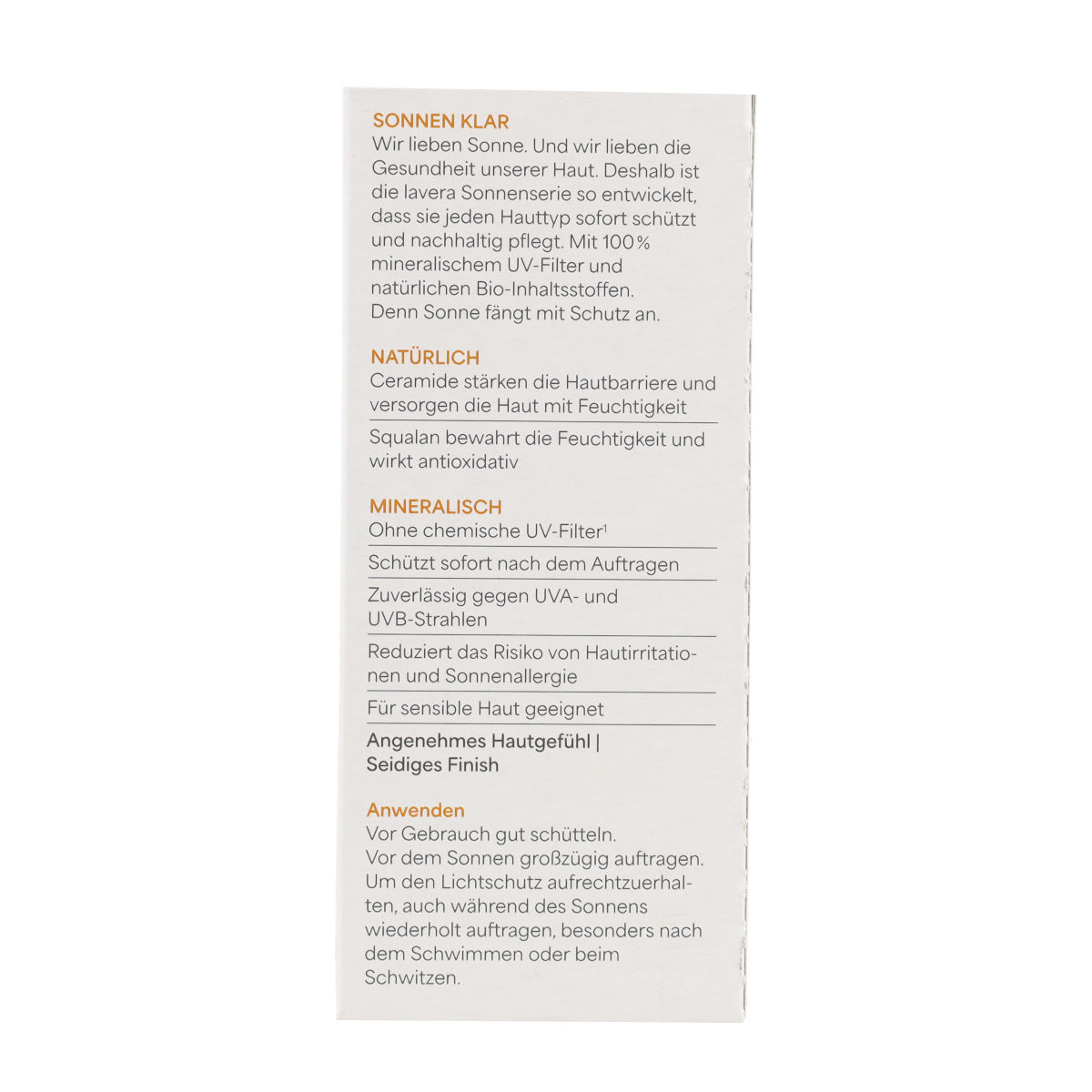 Zonnebrandcrème voor het gezicht SPF50 Lavera 40 ml