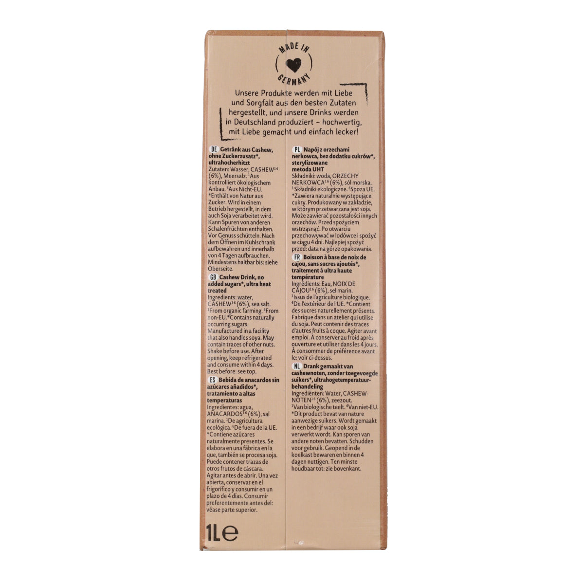 Bebida de Anacardo BIO Natumi 1L