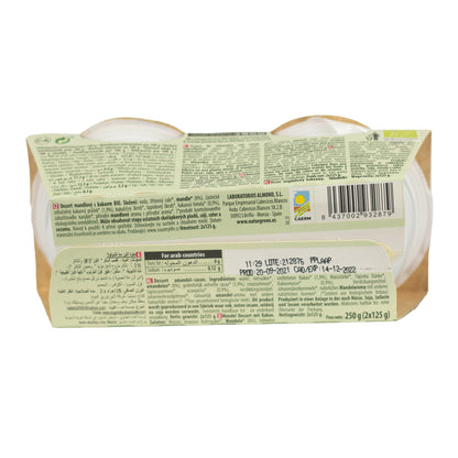 Dessert met amandelen en cacao NaturGreen,  2 x 125 g
