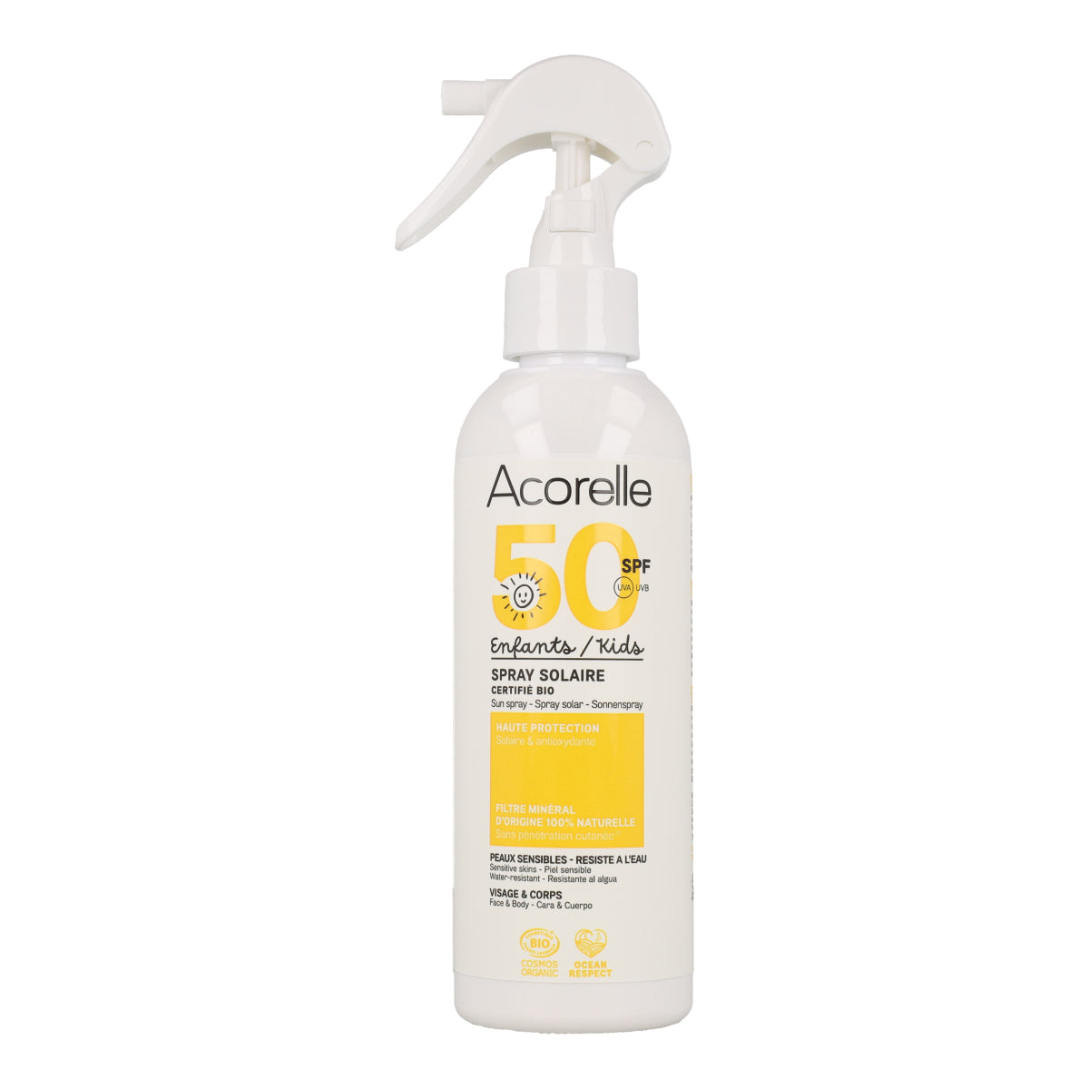 Zonnebrandspray voor kinderen Spf 50 Acorelle 150 ml