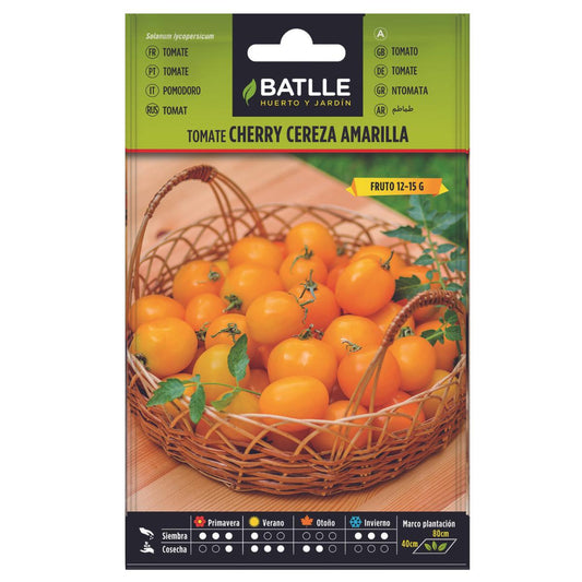 Semillas de Tomate Cherry Cereza Amarilla Batlle