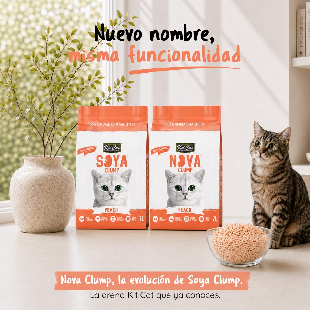Kit Cat Eco SoyaClump kattenbakvulling - Peach 7 L Kattenbakvulling