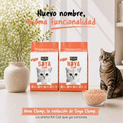 Kit Cat Eco SoyaClump kattenbakvulling - Peach 7 L Kattenbakvulling